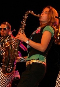 Ellen op saxofoon